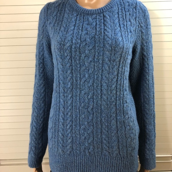 NWT Zara Cable Knit Wool Keyhole Back Sweater Sz:M - Picture 4 of 7